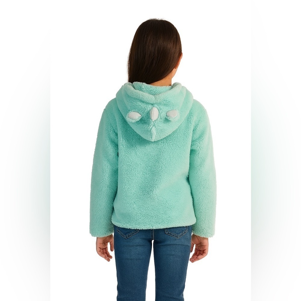 Cat & jack size medium girls mint green coat with hood
